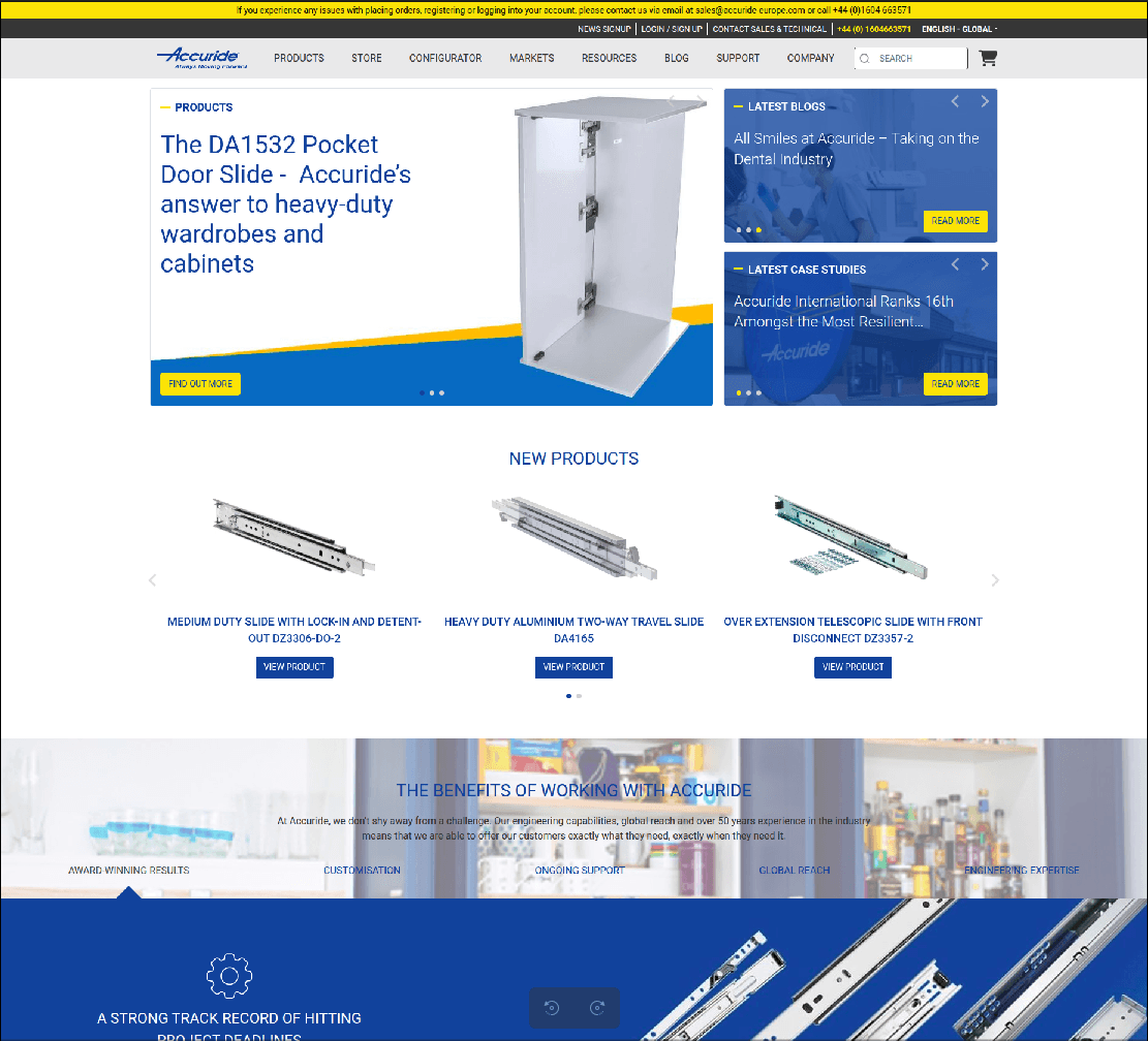 Accuride Europe — B2B Automotive Platform
